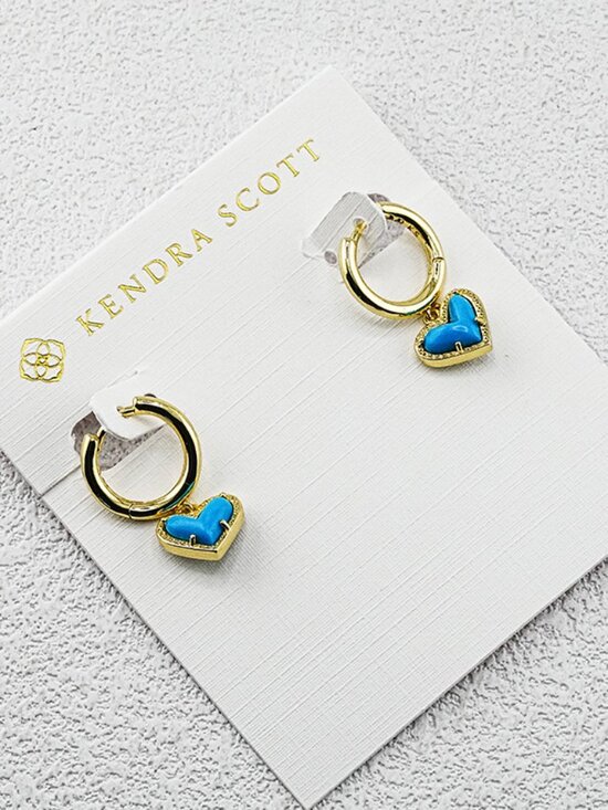 Kendra Scott Heart Crystal Spike Earrings - Picture 1 of 1